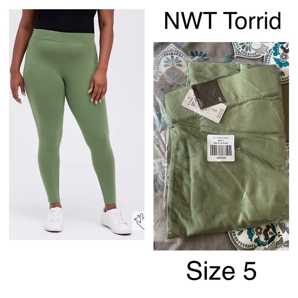 NWT Torrid Green Leggings size 5